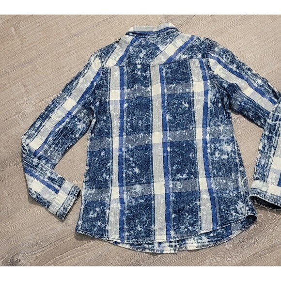 Lovestich‎ Women's Button Down Blue Plaid Country Cowgirl Shirt Size Small - Picture 4 of 9